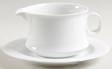 Bianca (Scala, Glossy) Gravy Boat & Underplate