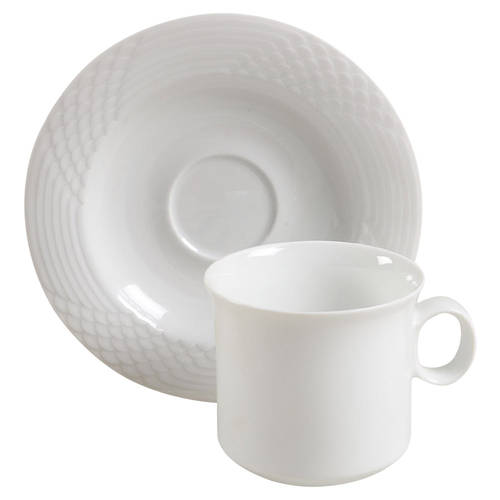 Bianca (Scala, Glossy) Flat Cup & Saucer Set
