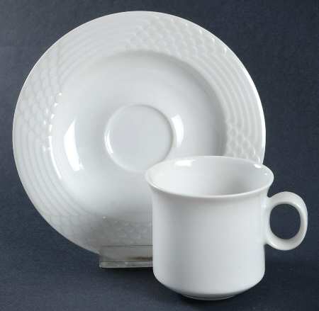 Bianca (Scala, Glossy) Flat Demitasse Cup & Saucer Set