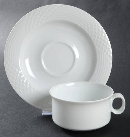 Bianca (Scala, Glossy) Flat Cup & Saucer Set