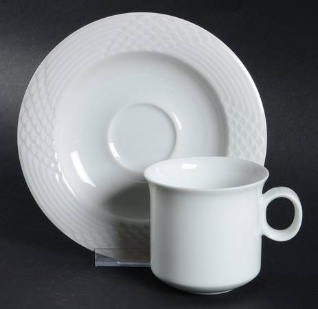 Bianca (Scala, Glossy) Flat Cup & Saucer Set