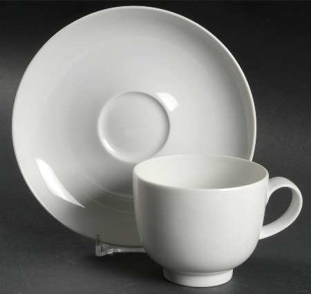 Bianca (Galleria Shape) Flat Cup & Saucer Set