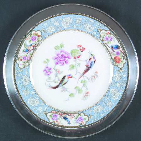 Bird of Paradise Sterling Rim Dinner Plate