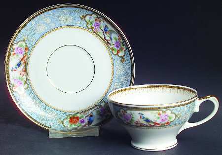 Bird of Paradise Footed Cup & Saucer Set
