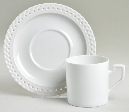 Blanche (Comtesse) Flat Demitasse Cup & Saucer Set