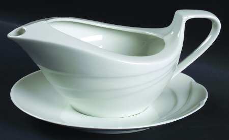 Blanche (Maxim's Line) Round Gravy Boat & Underplate