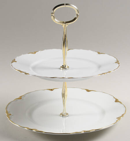 The Blenheim 6 5/8"-10"  2 Tiered Serving Tray (Dp, Sp) HC