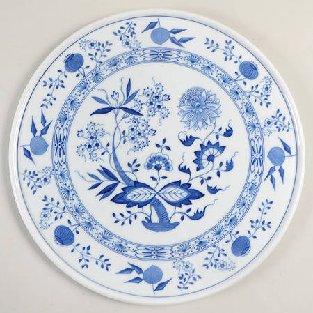 Blue Onion Cake Plate