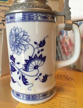 Blue Onion Beer Stein
