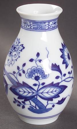Blue Onion 4" Vase