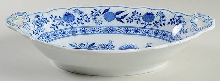Blue Onion 12" Oval Vegetable Bowl