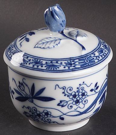 Blue Onion Mini Sugar Bowl & Lid