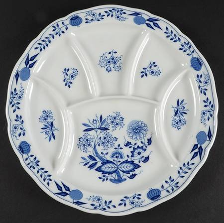 Blue Onion Fondue Plate