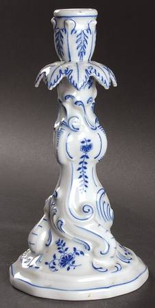 Blue Onion 8" Tall Candlestick