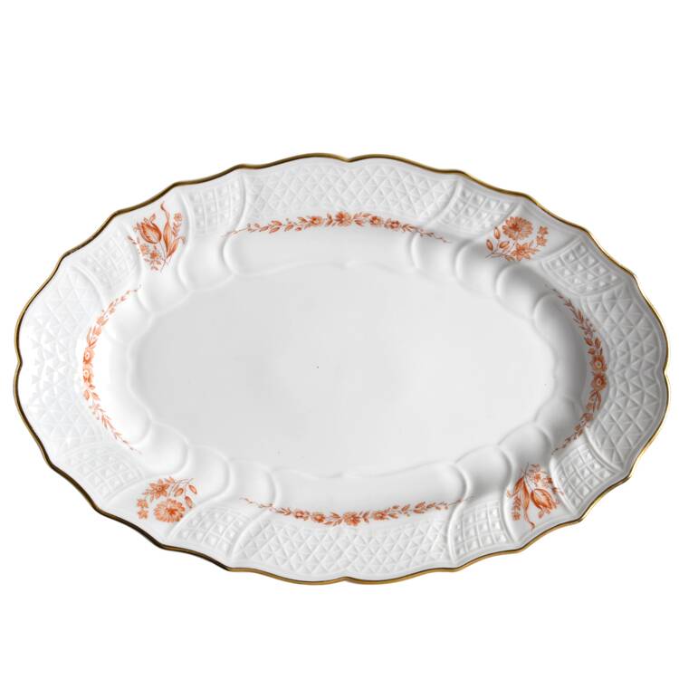 Brocade 15" Oval Serving Platter by Hutschenreuther