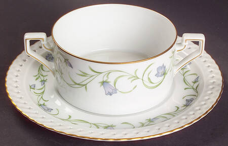 Catherine Flat Cream Soup Bowl & Saucer Set