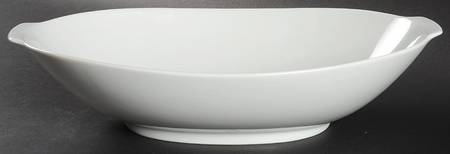 Charmant White 12" Oval Vegetable Bowl