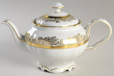 The Clifton (Gold Trim) Teapot & Lid