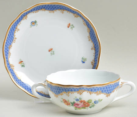 Coburg Flat Cream Soup Bowl & Saucer Set