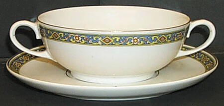 The Coburg Flat Cream Soup Bowl & Saucer Set