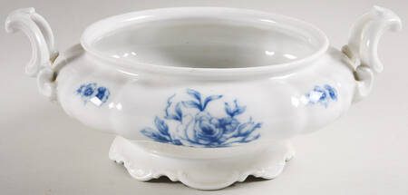 Cobalt Rose (Sylvia) Round Vegetable No Lid