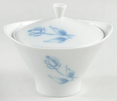 Cobalt Rose (Smooth) Sugar Bowl & Lid