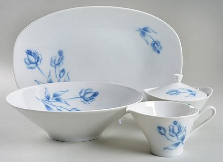 Cobalt Rose (Smooth) 5 Piece Hostess Set