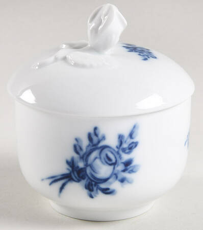 Cobalt Rose Sugar Bowl & Lid