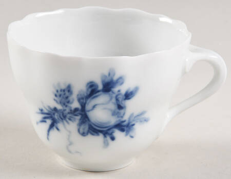 Cobalt Rose Flat Cup
