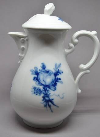 Cobalt Rose Coffee Pot & Lid