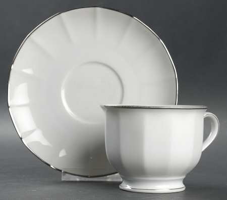 Diamond Footed Cup & Saucer Set