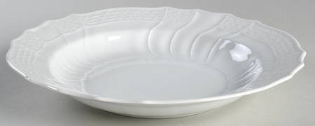 Dresden All White Large Rim Soup Bowl