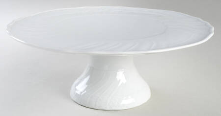 Dresden All White 13" Diameter Pedestal Cake Stand