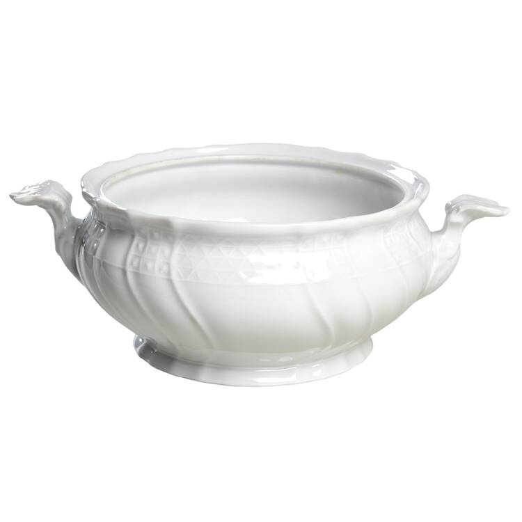 Dresden All White Round Vegetable No Lid