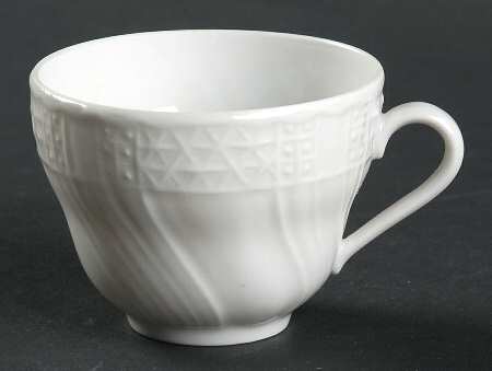 Dresden All White Flat Demitasse Cup