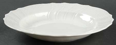 Dresden All White Rim Soup Bowl