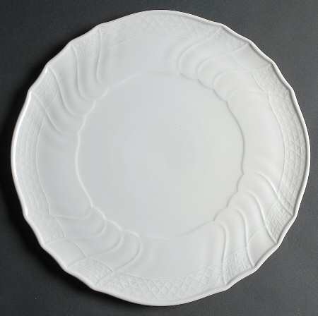 Dresden All White Cake Plate