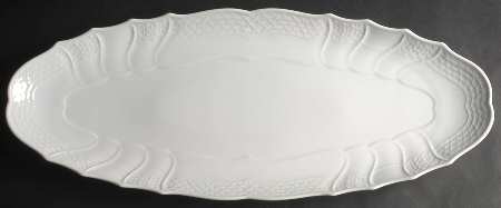 Dresden All White 25" Fish Platter