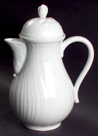 Dresden All White Small Coffee Pot & Lid