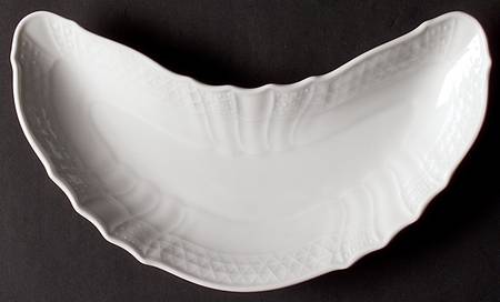 Dresden All White Crescent Salad Plate