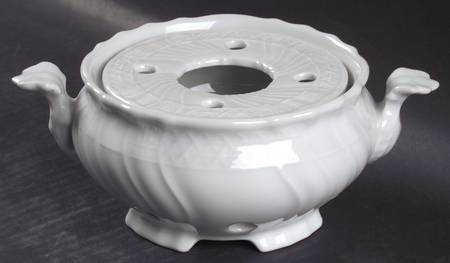 Dresden All White China Warmer Stand