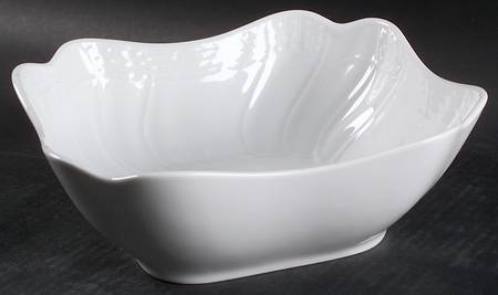 Dresden All White 9" Square Vegetable Bowl