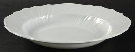 Dresden All White Large Rim Soup Bowl