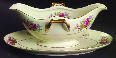 Dresden Gravy Boat with Attached Underplate