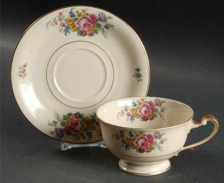 Dresden Footed Cup & Saucer Set