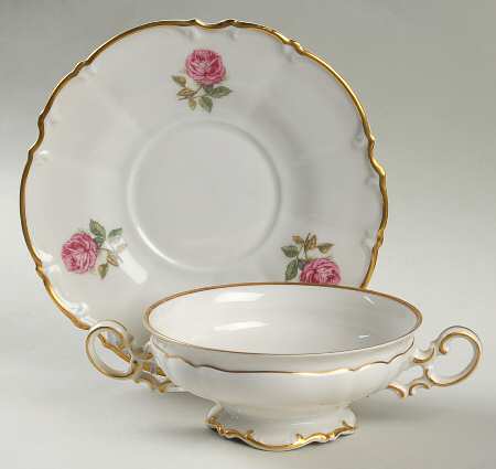 The Dundee Footed Cream Soup Bowl & Saucer Set