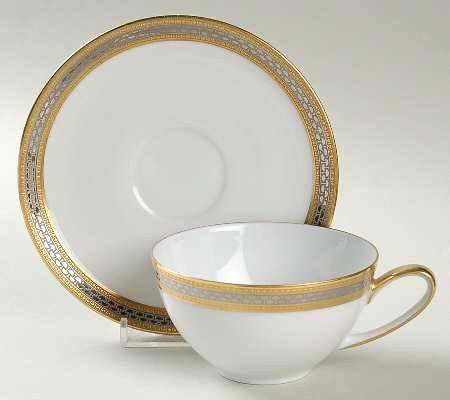 Elegance (Olivia) Flat Cup & Saucer Set