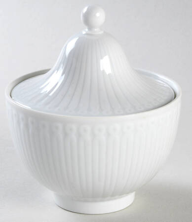Elite White Sugar Bowl & Lid by Hutschenreuther