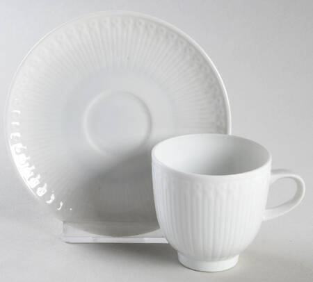 Elite White Footed Demitasse Cup & Saucer Set by Hutschenreuther