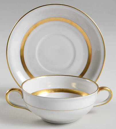 Empire Flat Cream Soup Bowl & Saucer Set